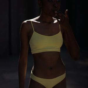 Nu Swim Liza top small banana yellow